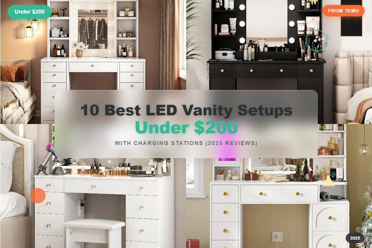 10 Best Makeup Vanities Under $200 - Temu Budget Picks 2025