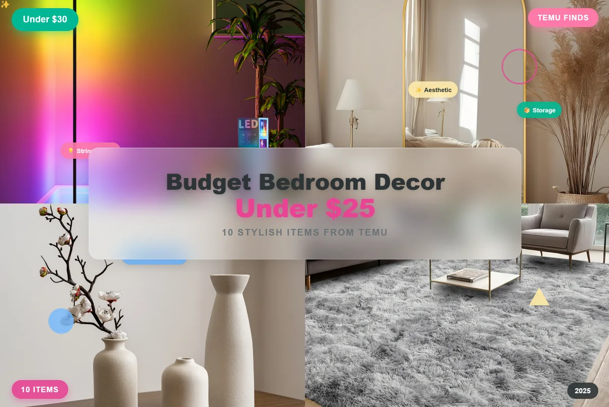 Budget Bedroom Decor 10 Stylish Items Under 30 from Temu